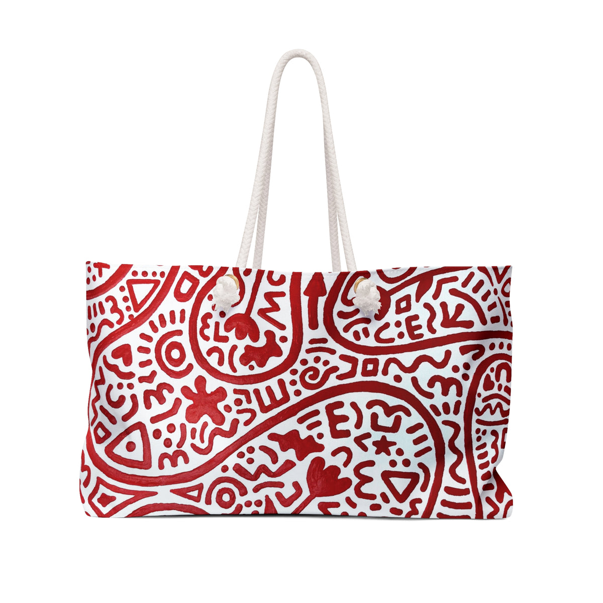 Pop+Art transforms your weekend escape into a bold statement—vibrant colors and graphic energy that refuse to fade into the background. Our signature Pop+Art pattern channels contemporary art movements into functional travel gear—fun, fearless, and unapologetically eye-catching.

Travel in style with this fun and creative pop art design weekender bag. Perfect for weekend getaways or short trips, this bag adds a touch of color and personality to your travels. Ideal for those who love unique and eye-catching 